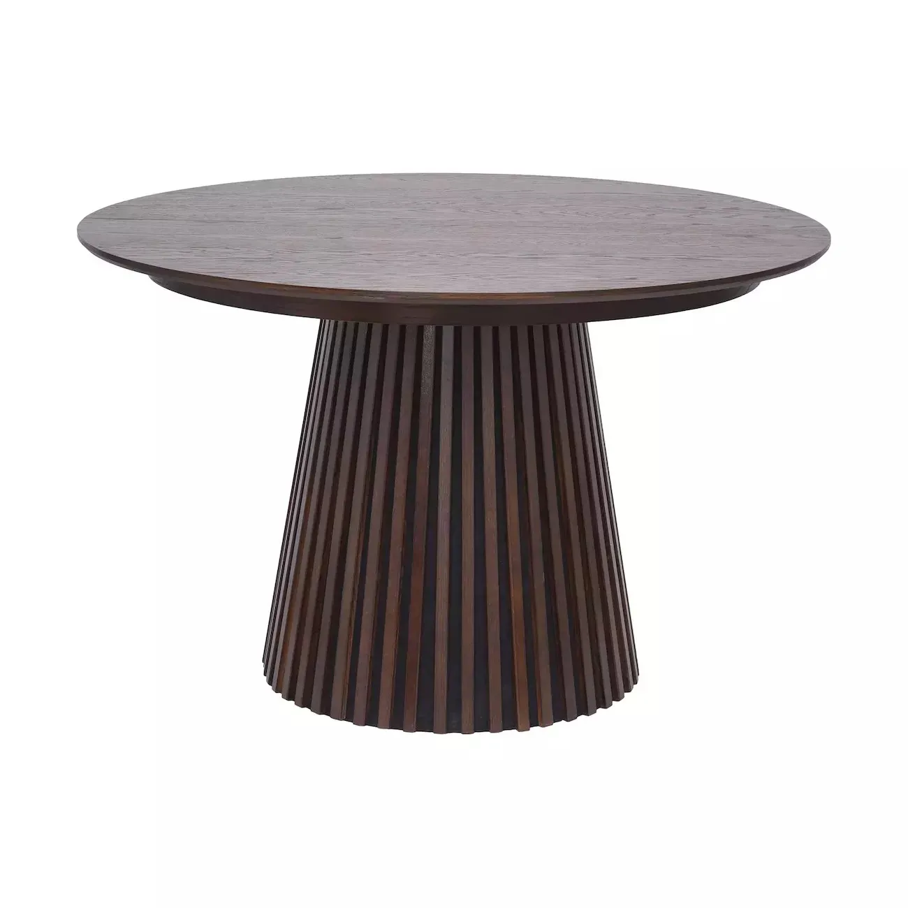 OSAKA - Ausziehbarer runder Tisch aus braunem Holz D120