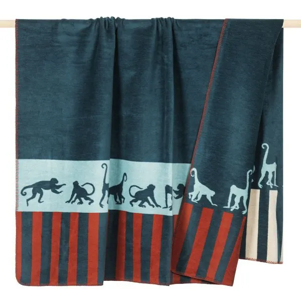 pad Decke Monkey Affe Blau (150x200cm)