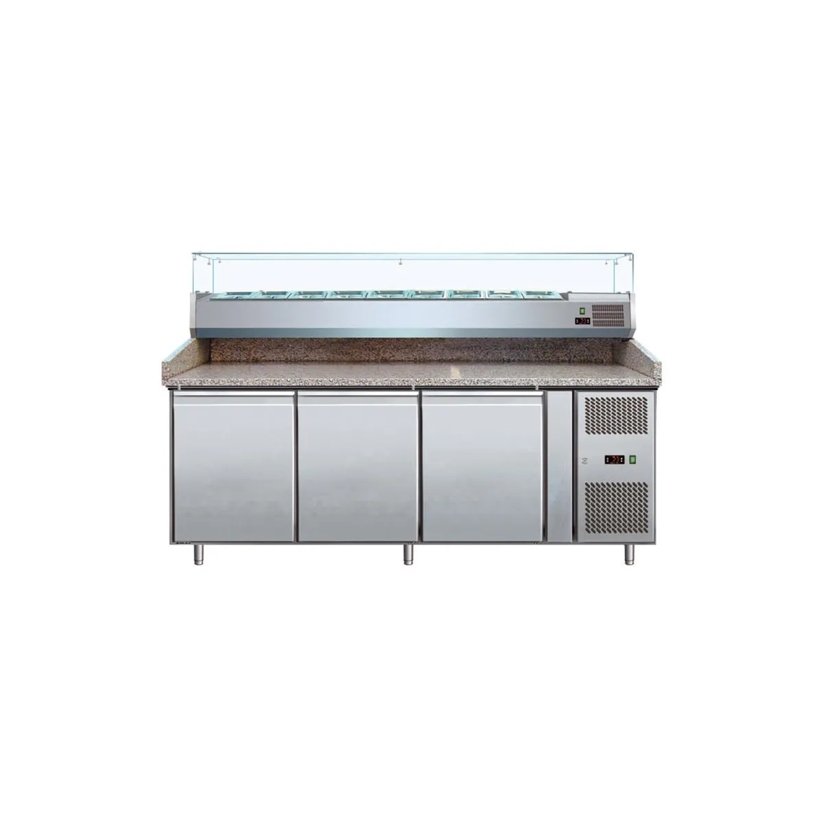 Pizzatisch 2020x800x1000 mm, 2°C/+8°C, 635 L / 444 L, 320 kg