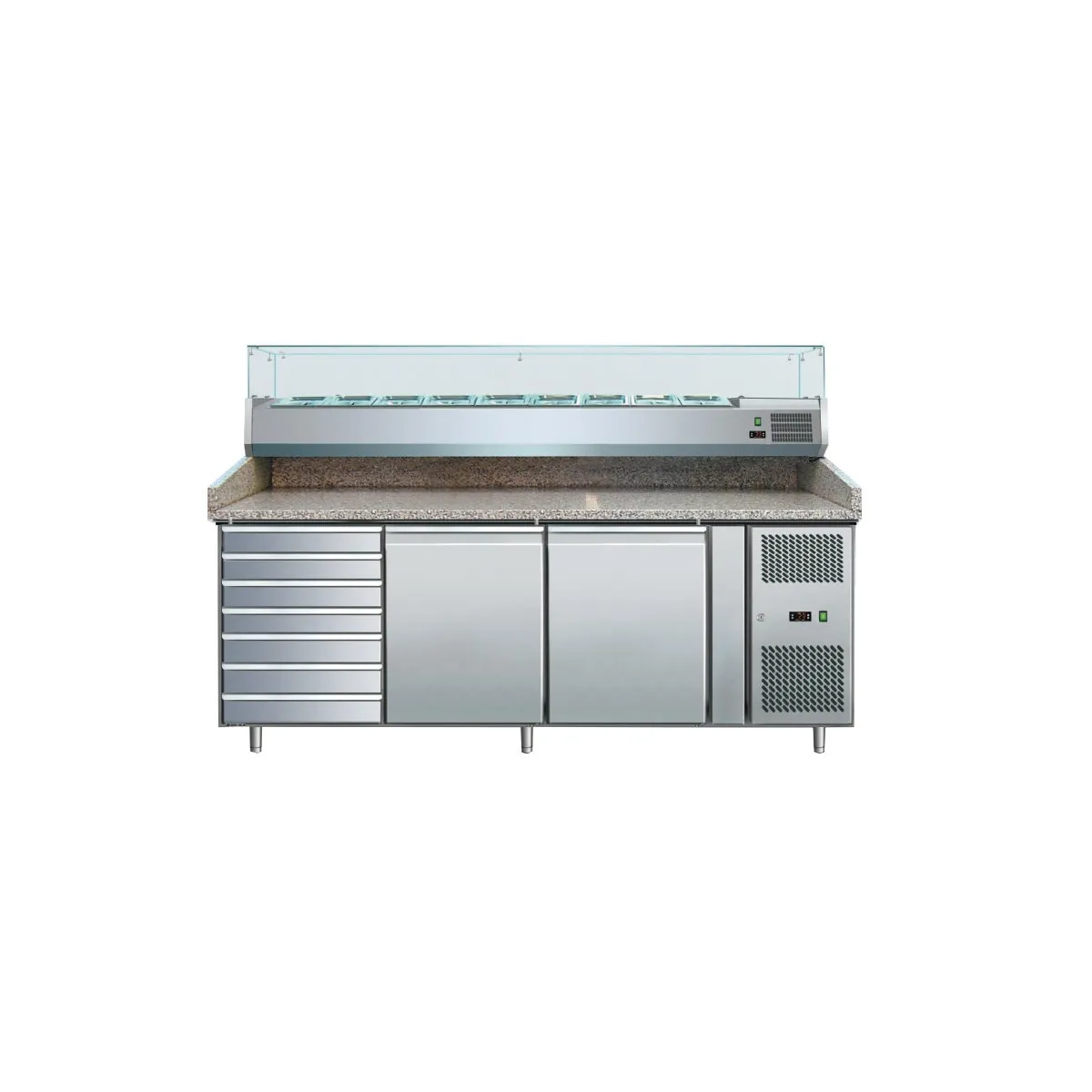 Pizzatisch 2025x800x1000 mm, ohne Kühlaufsatz,