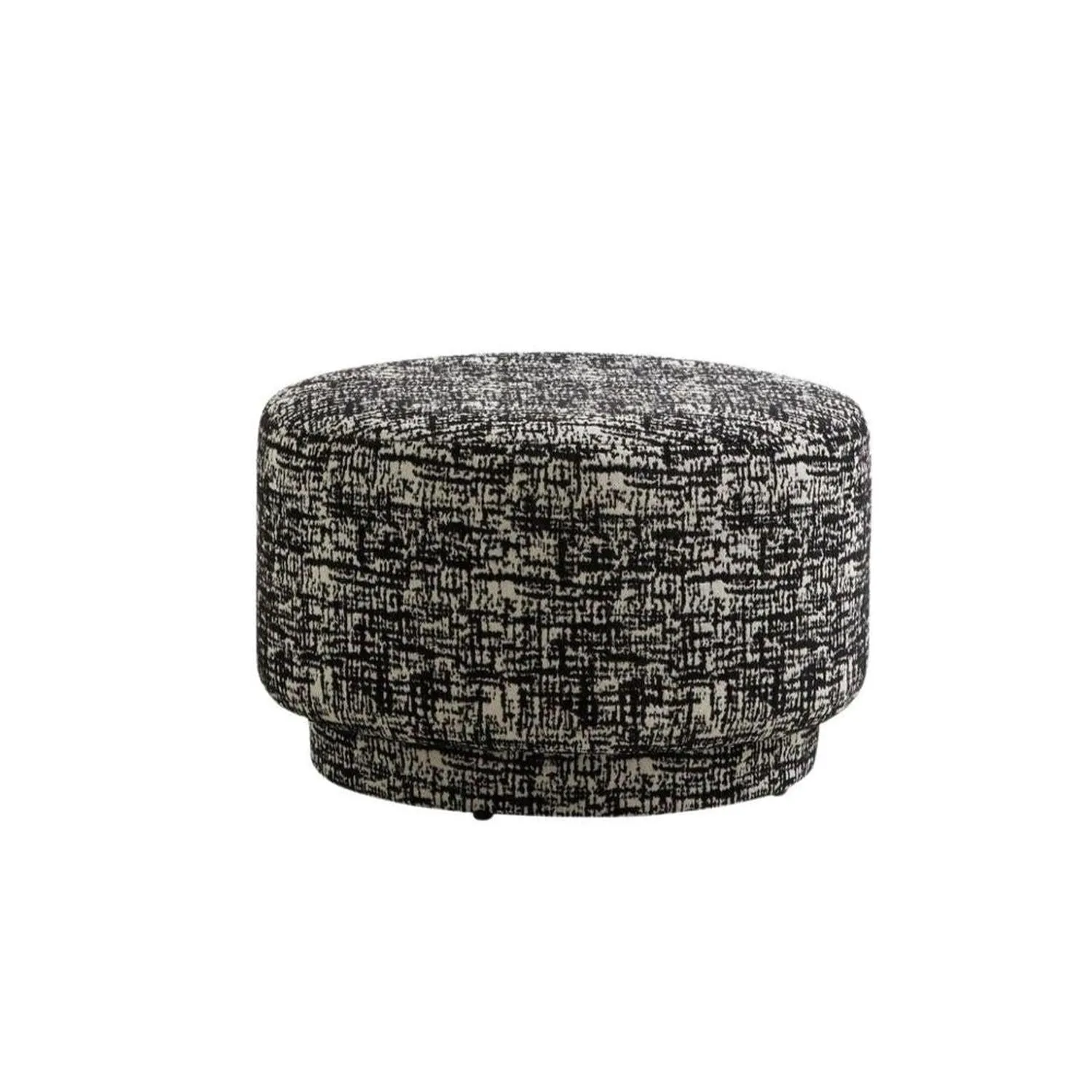 Polsterhocker BOMU - Schwarz & Weiß