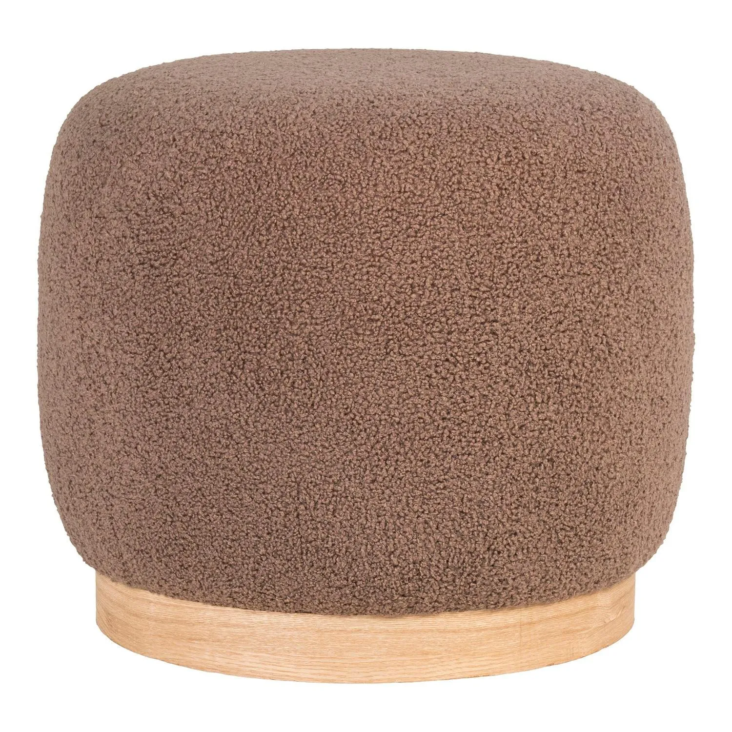 Pouf Belfort aus Teddy-Bouclé - Braun