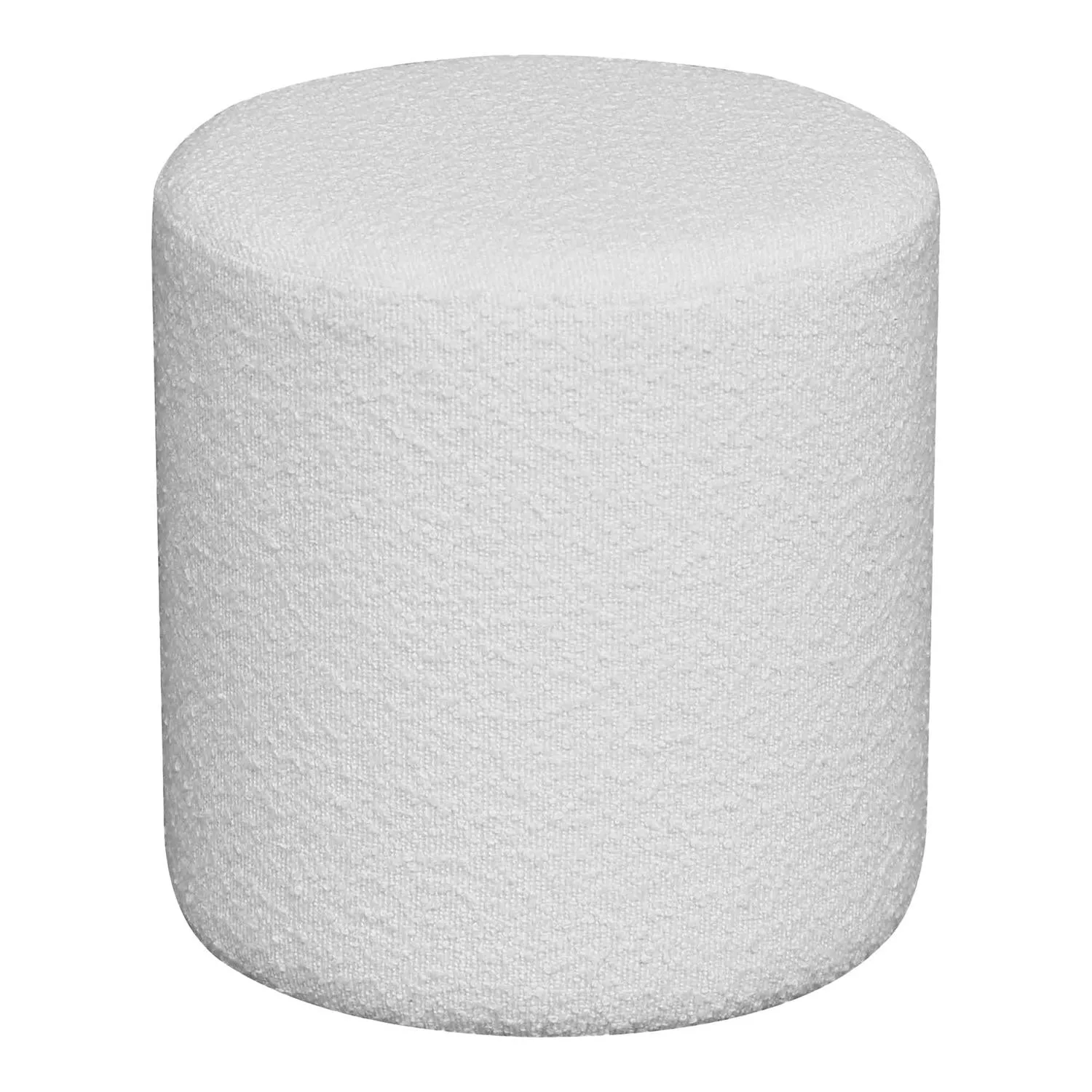 Pouf Ejby aus Teddy-Bouclé - Weiß
