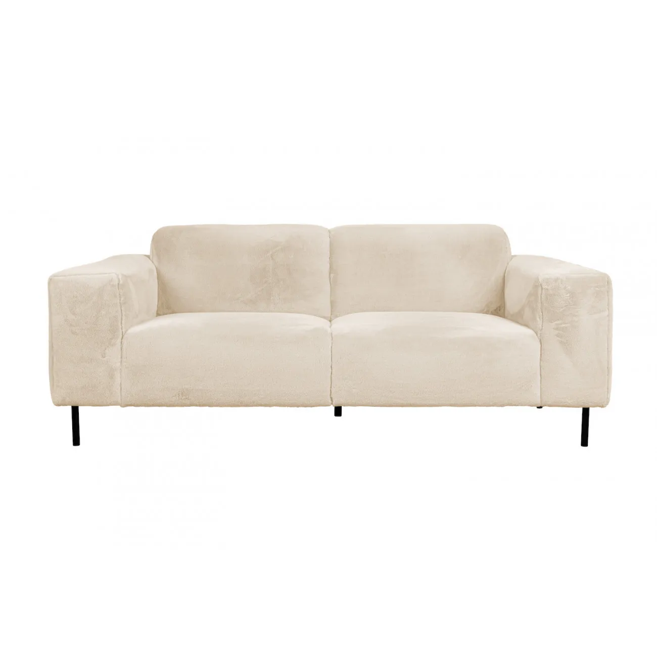 QUADRO - 2-Sitzer-Sofa in weichem Creme-Stoff L206
