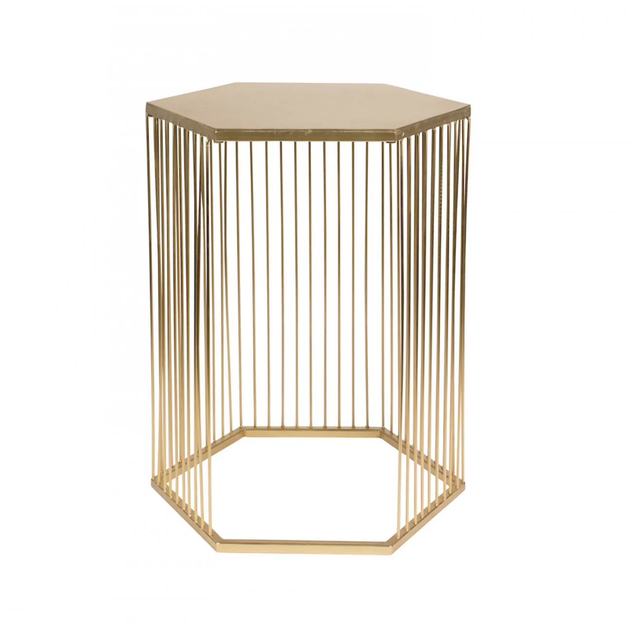 QUEENBEE - Wohnzimmer-Couchtisch aus goldfarbenem Metall