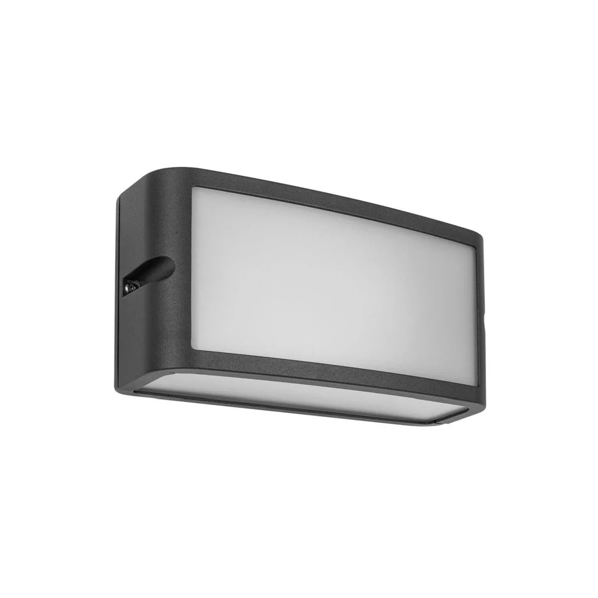 Rechteckige Außenwandleuchte schwarz für 1 x E27