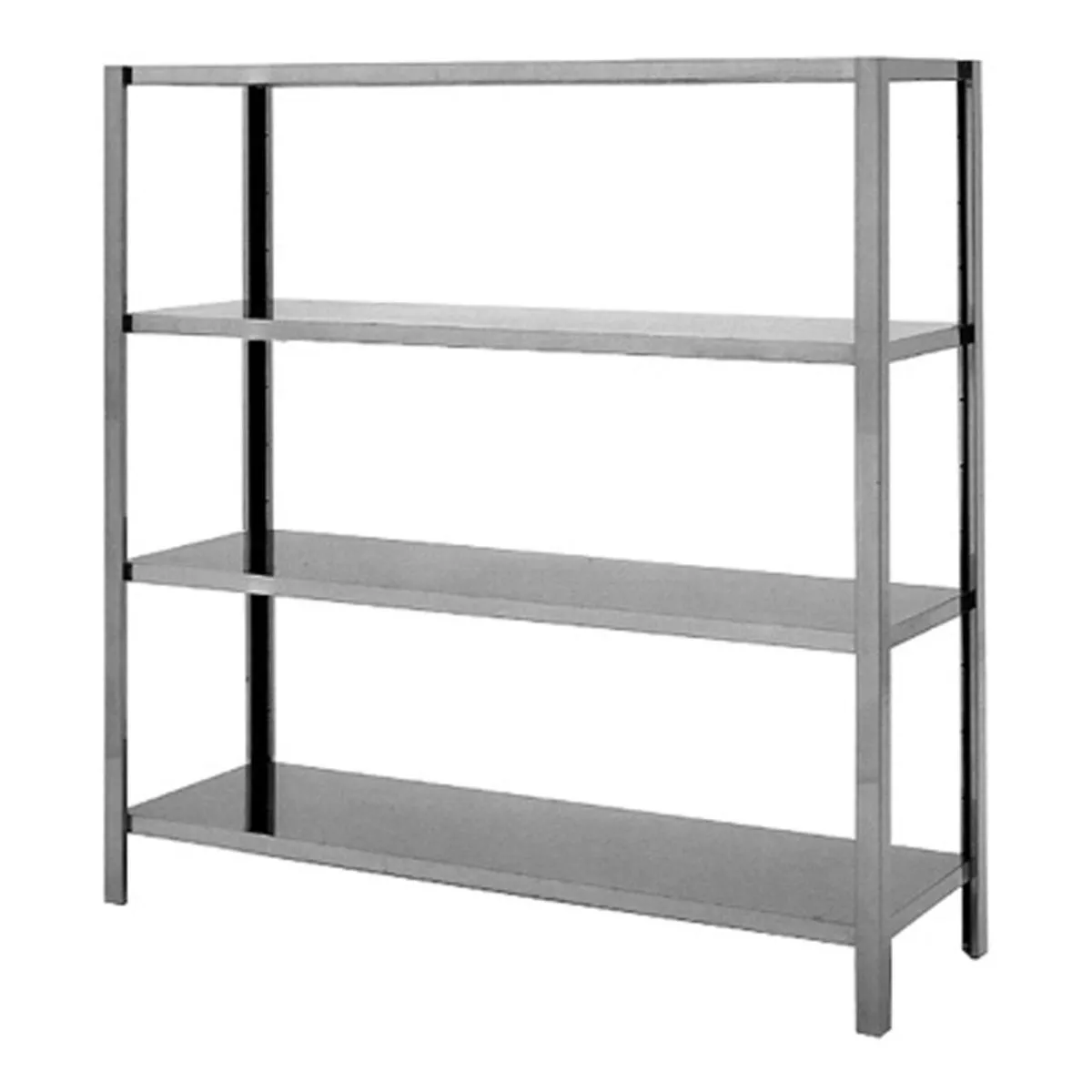 Lagerregal Edelstahl - 1800 mm x 400 mm x 2000 mm, verschweißt