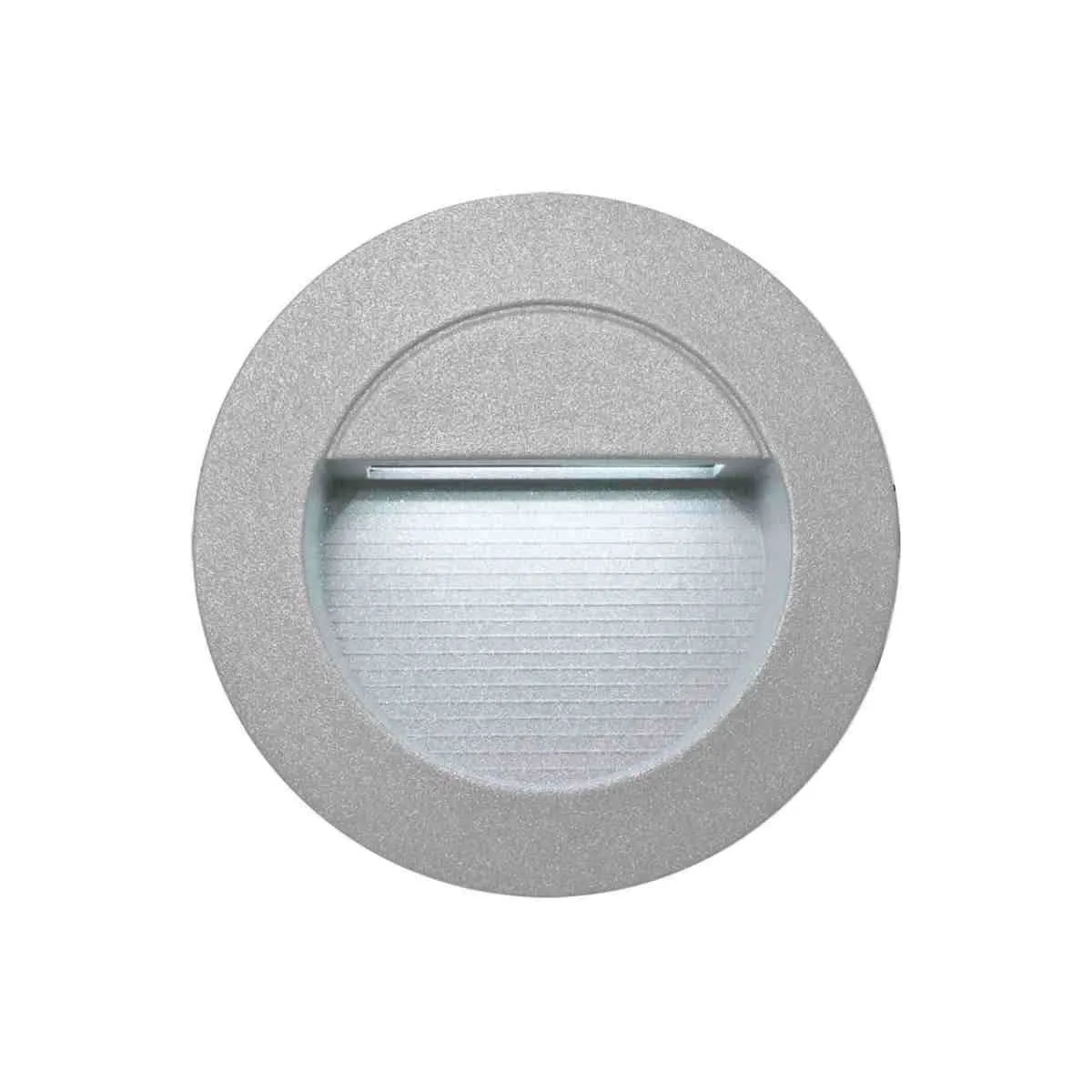 Runde LED Wandeinbauleuchte Aludruckguss silber 14 LEDs nur 1,2W