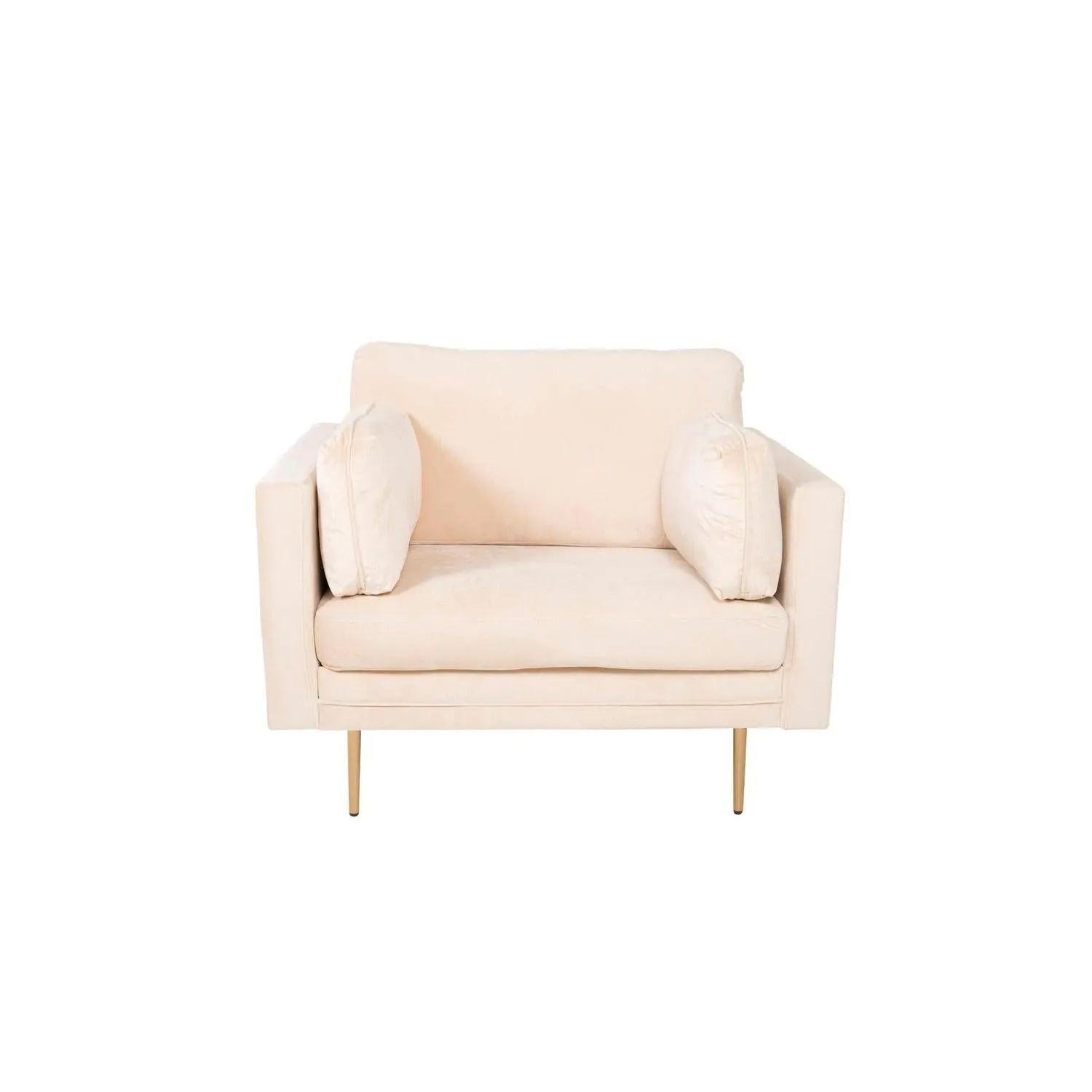 Sessel Boom aus Samt - Beige