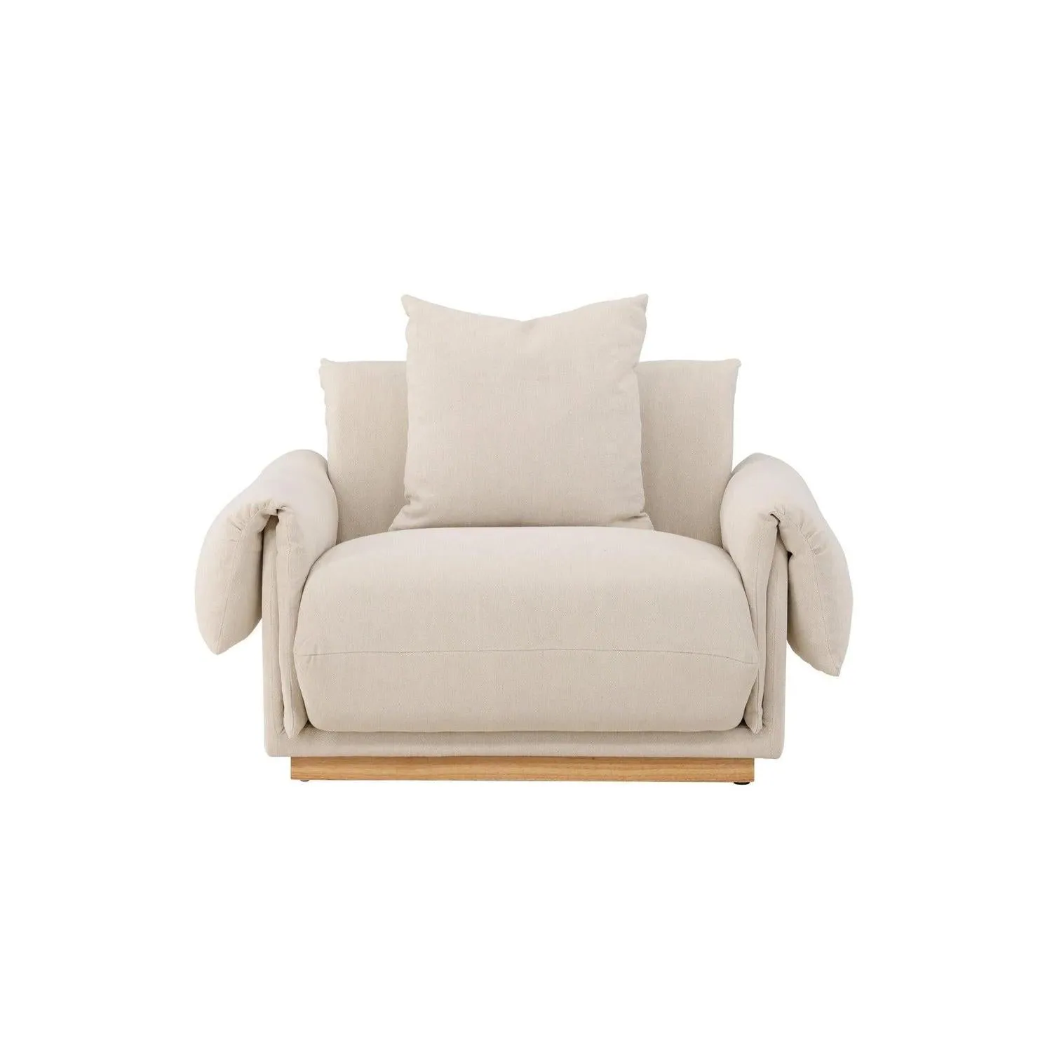 Sessel Mollösund aus Leinen - Beige