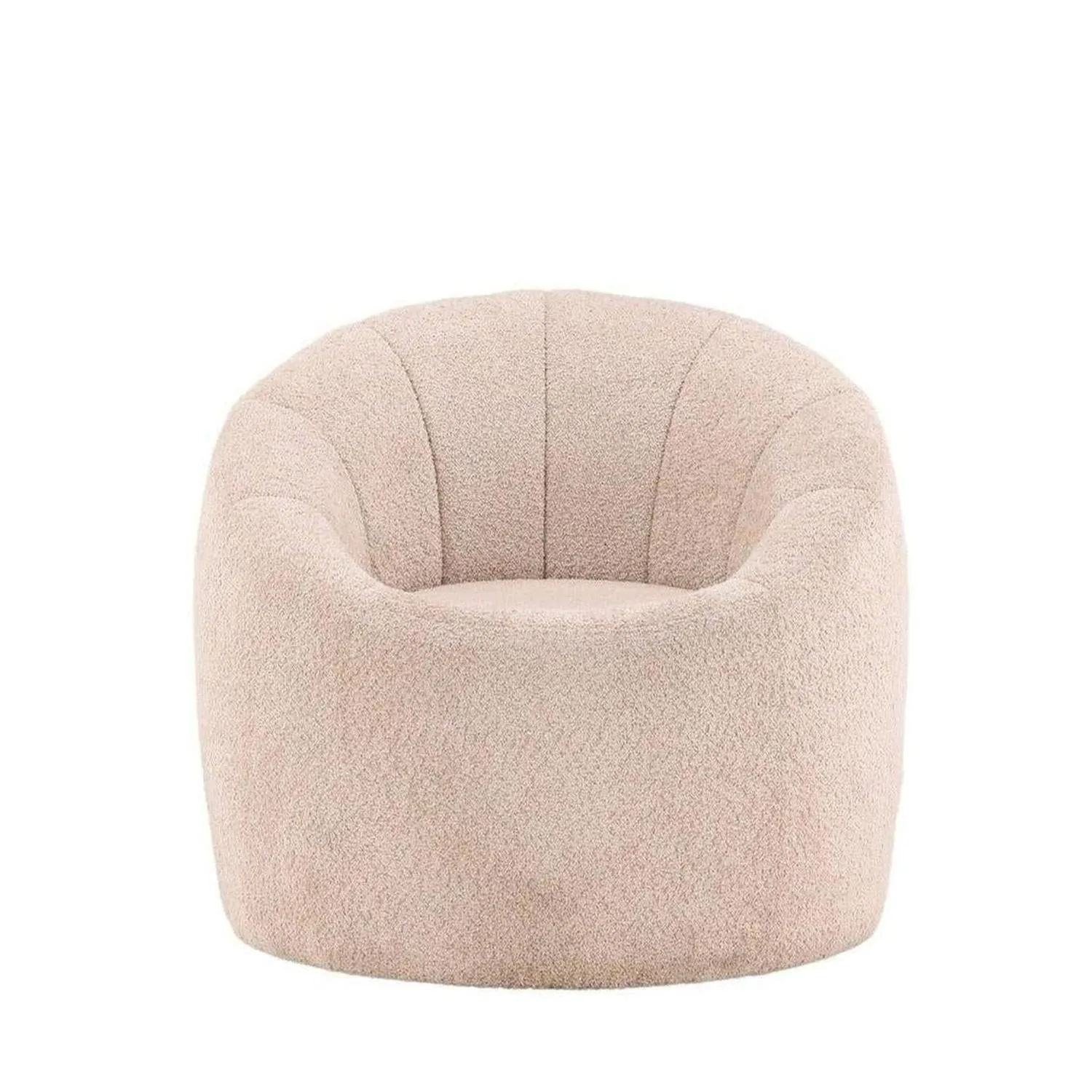 Sessel Warren aus Teddy- Bouclé - Beige