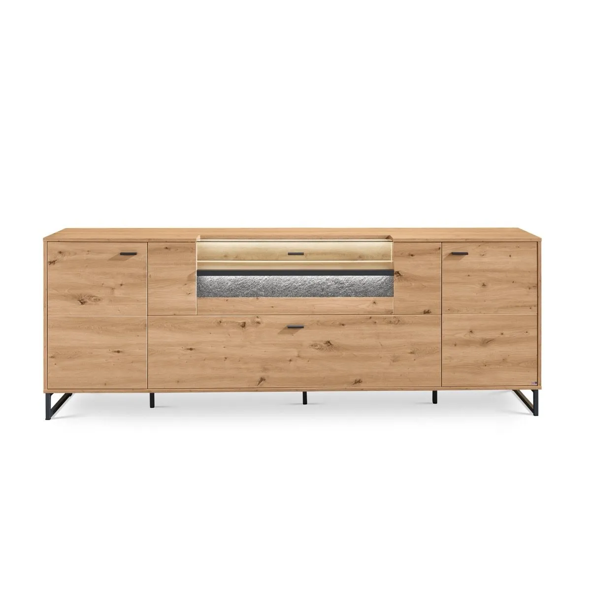 set one by Musterring Deltona Lowboard Type 33 mit Glasklappe - inkl. LED- Beleuchtung