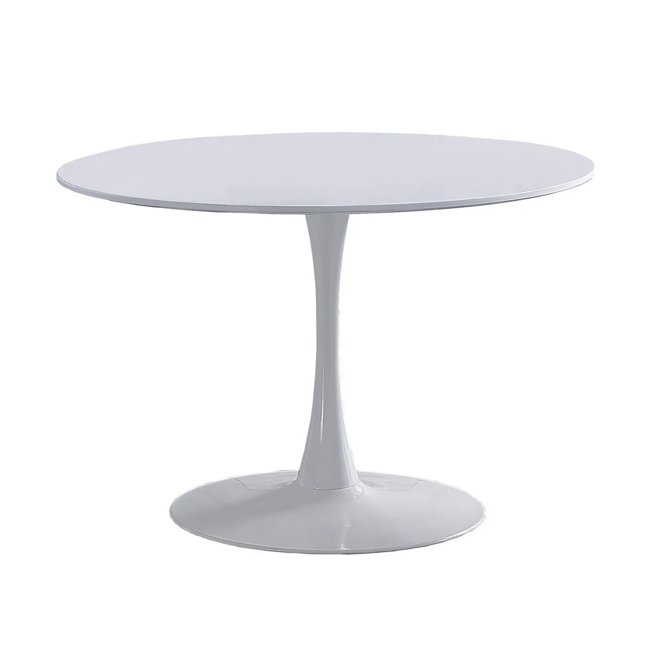 SPACIALE - Runder Tisch aus Holz und Stahl in Weiß D110