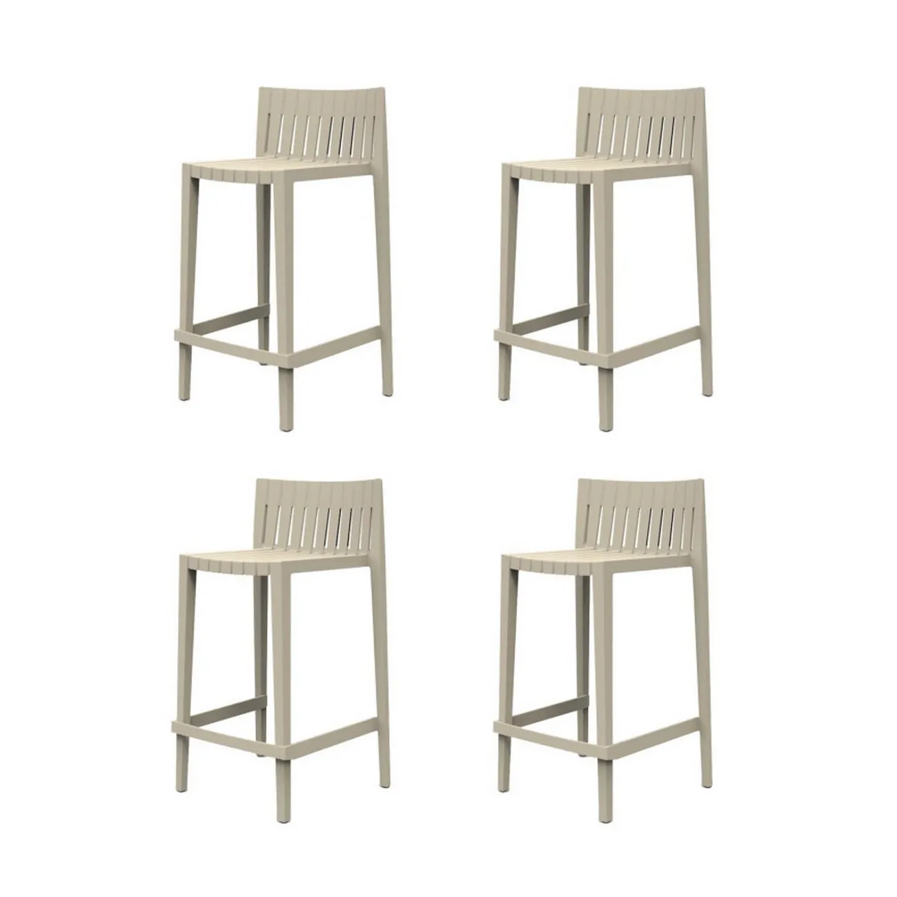 SPRITZ - 4er-Set Barhocker Vondom ecru