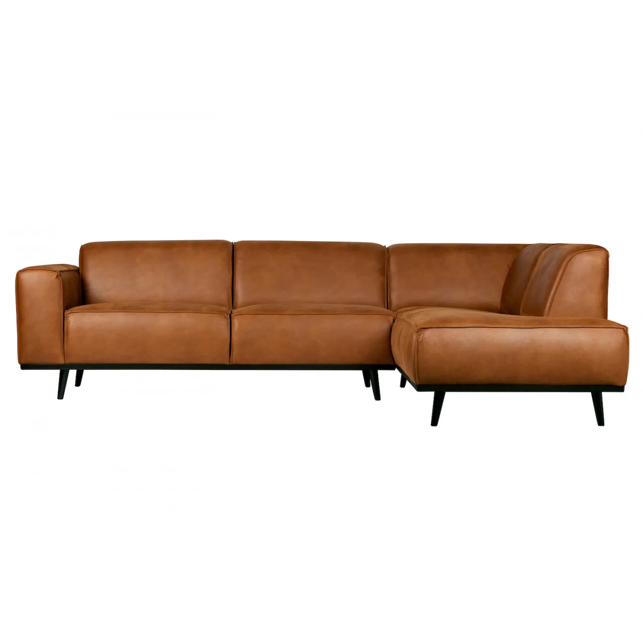STATEMENT - Ecksofa 4-Sitzer eco Leder gerade Cognac