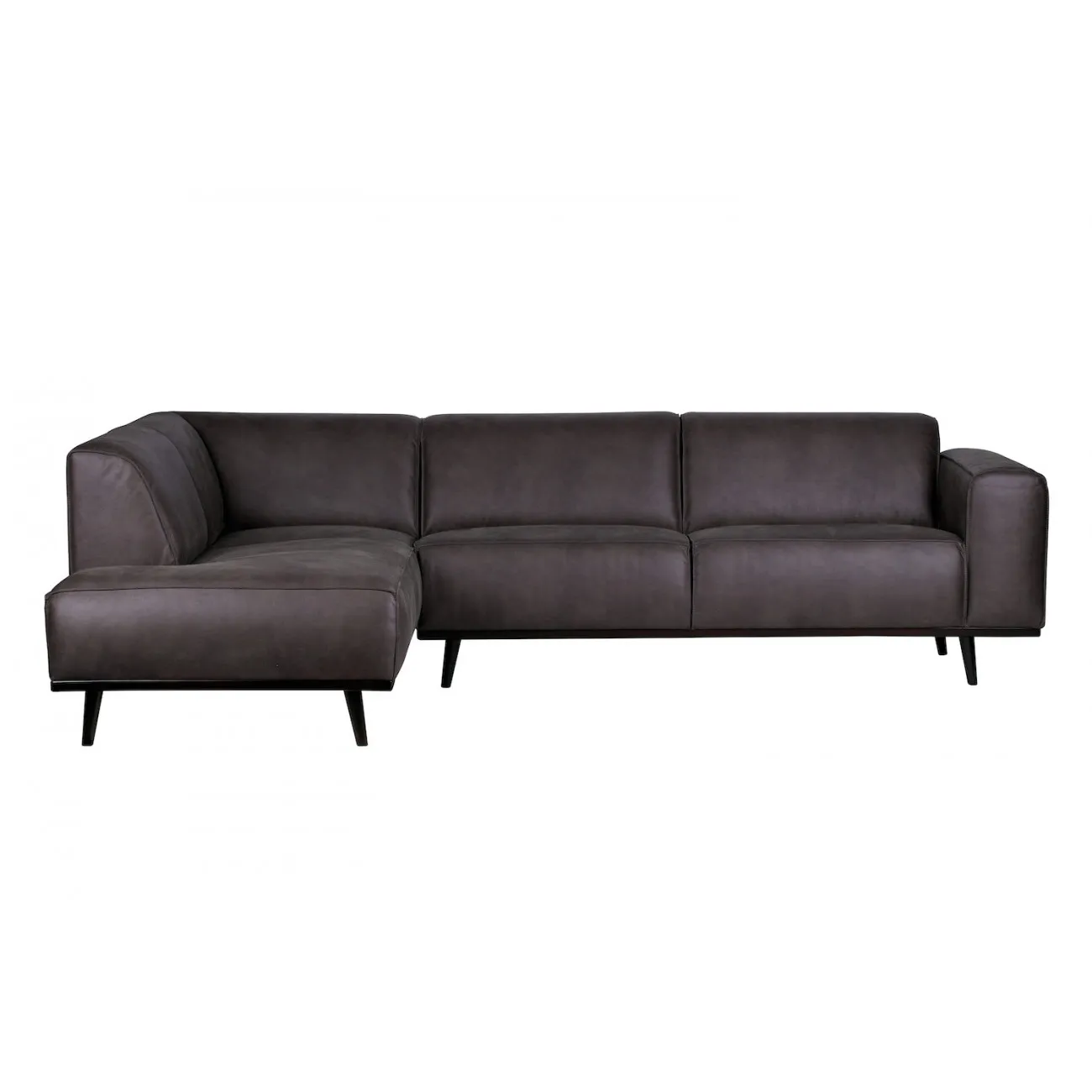 STATEMENT - Ecksofa links 4-Sitzer Eco-Leder grau