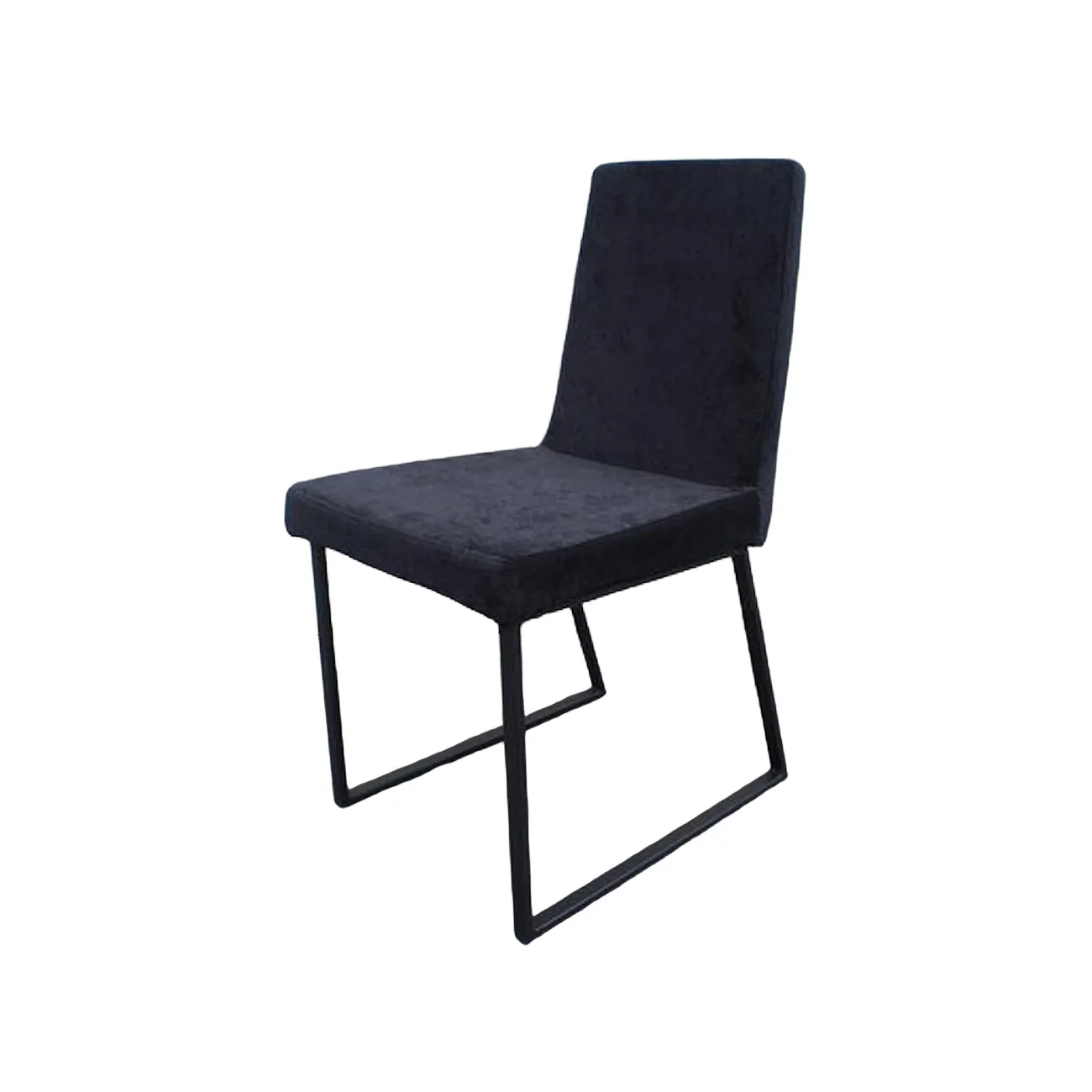 STYLINE - Esszimmerstuhl aus Samt mit schwarzen Stahlbeinen