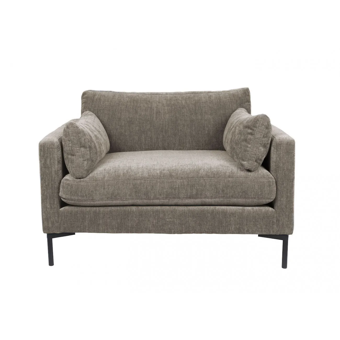 SUMMER - Bequemer Sessel mit Stoffbezug, kaffeebraun