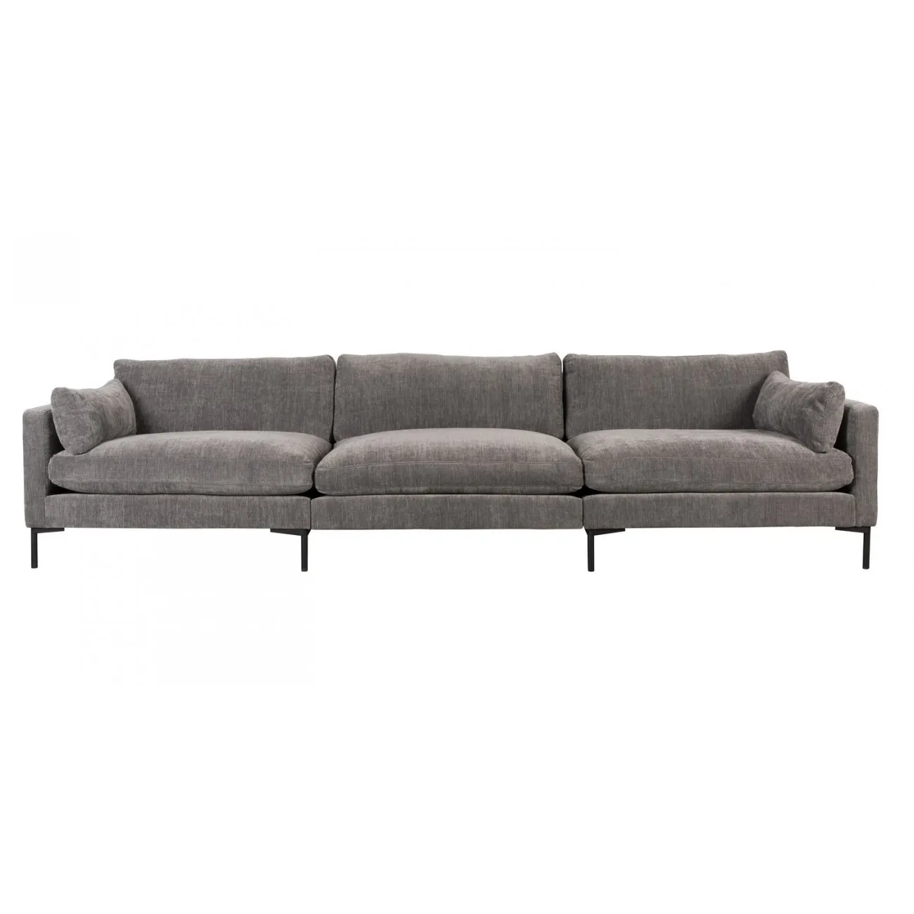 SUMMER - Bequemes 5-Sitzer-Sofa aus Stoff L335, grau