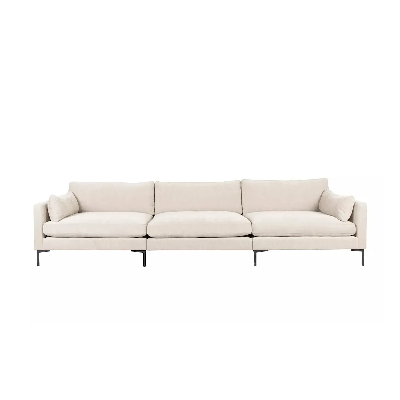 SUMMER - 5-Sitzer-Sofa aus weißem Stoff, L335 cm