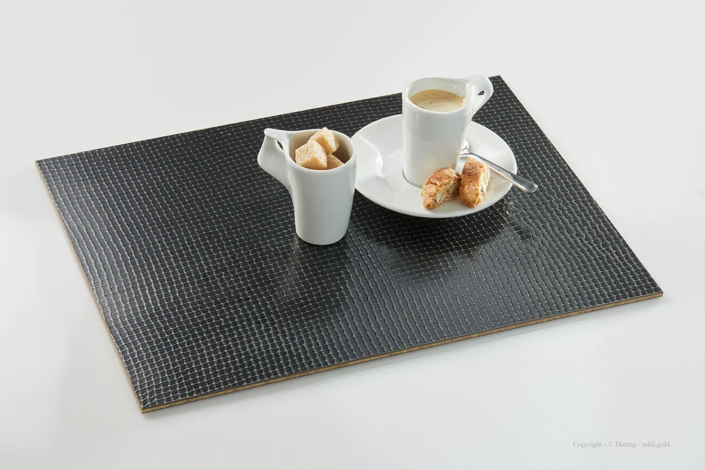 TAFEL-GOLD Tischset Netz Zinn