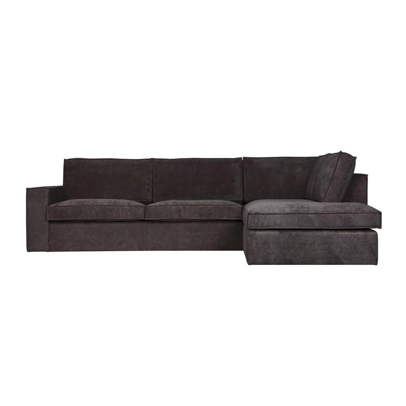 THOMAS - Gerades Ecksofa aus Stoff, 5-Sitzer, Anthrazit