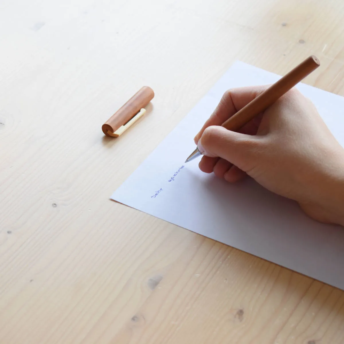 Tintenroller aus edlem Holz 'Ball Pen' | verchromte Spitze | wechslbare Mine | in verschiedenen Holzarten | Made in Germany