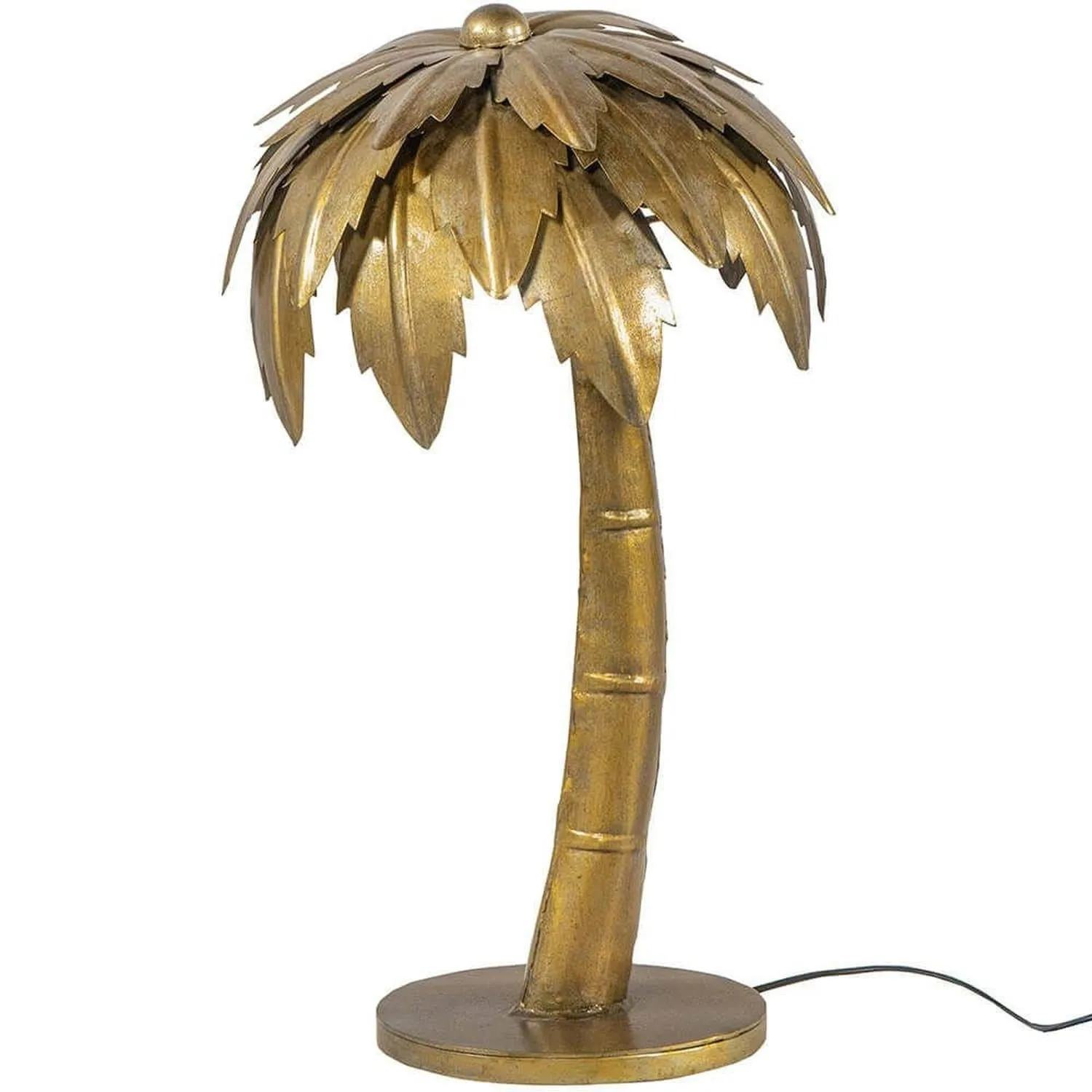 Tischlampe als Palme aus Eisen - Messing
