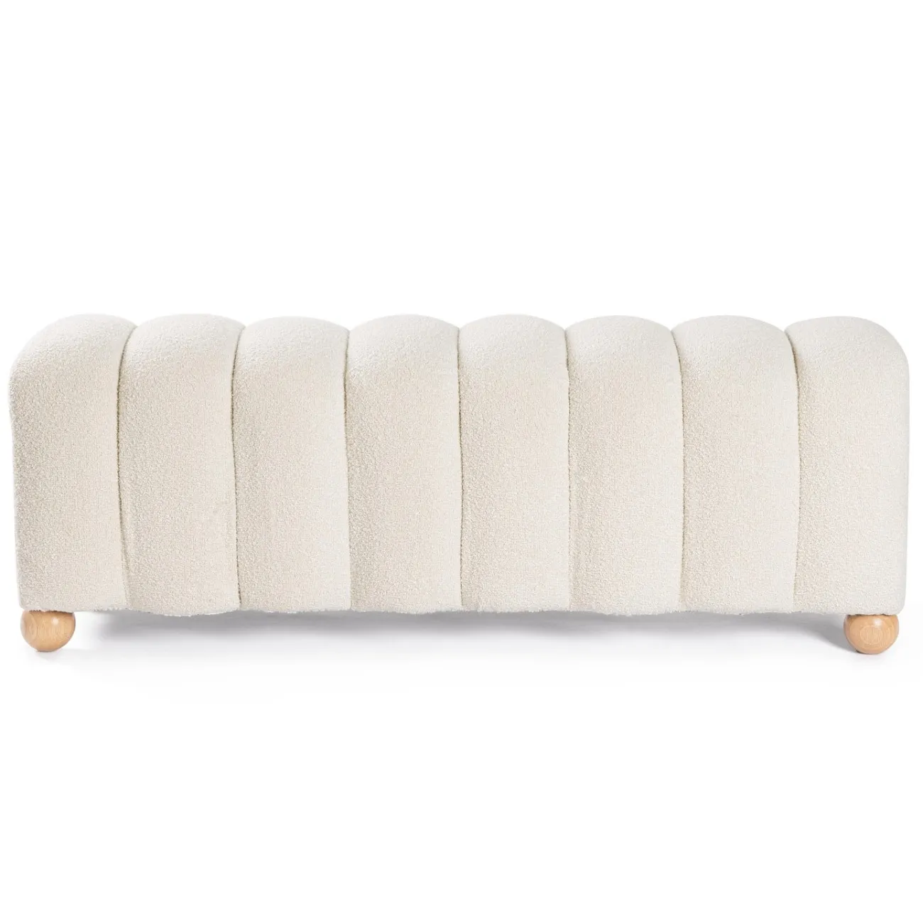 TROOPER - Sitzbank aus cremefarbenem Schlaufenstoff L120
