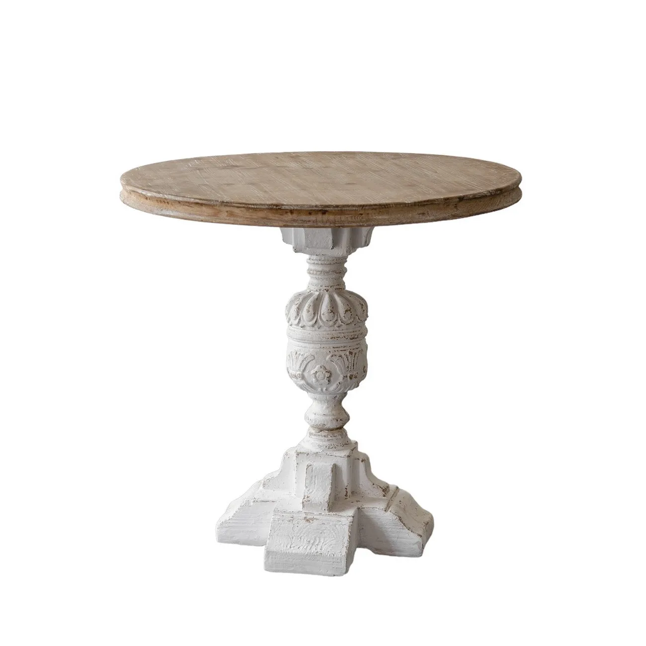 VICTORIA - Runder Tisch aus weißem Holz