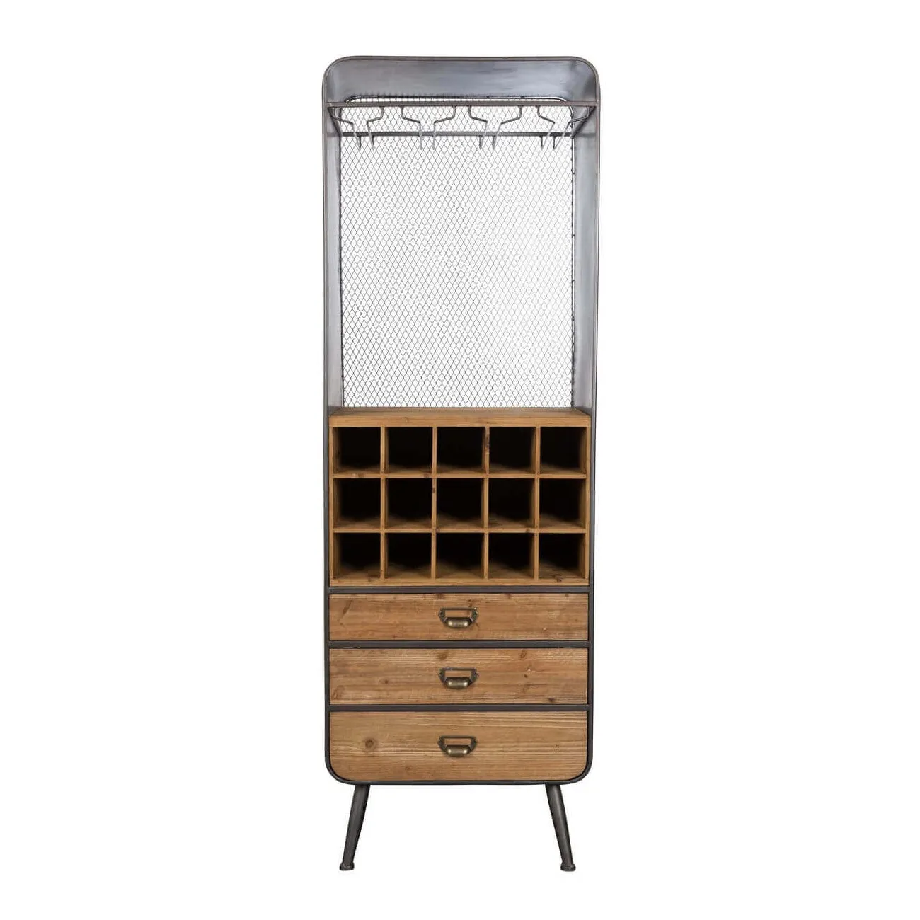 VINO - Baraufbewahrung aus Holz und Stahl