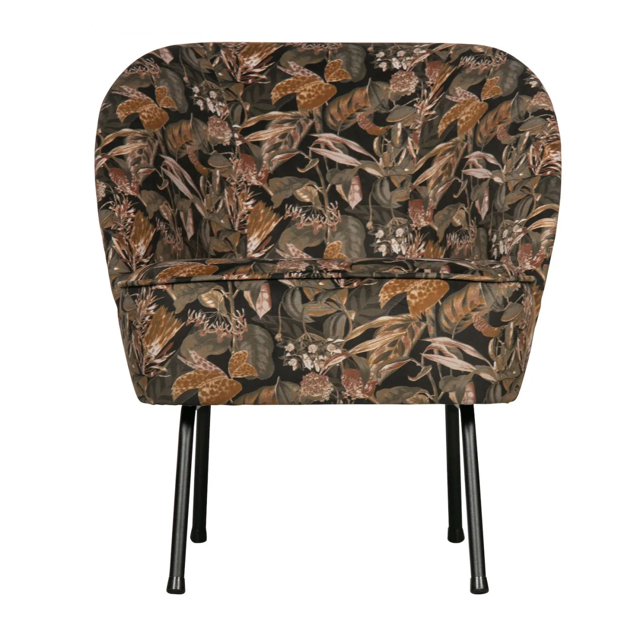 VOGUE - Sessel aus floralem Samt, Schwarz