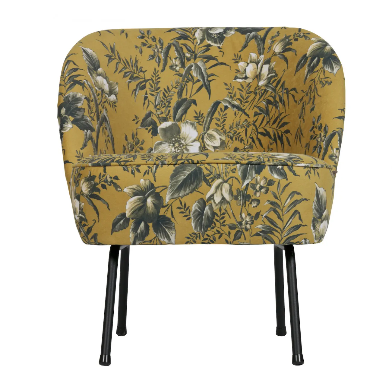 VOGUE - Sessel aus floralem Samt in Gelb