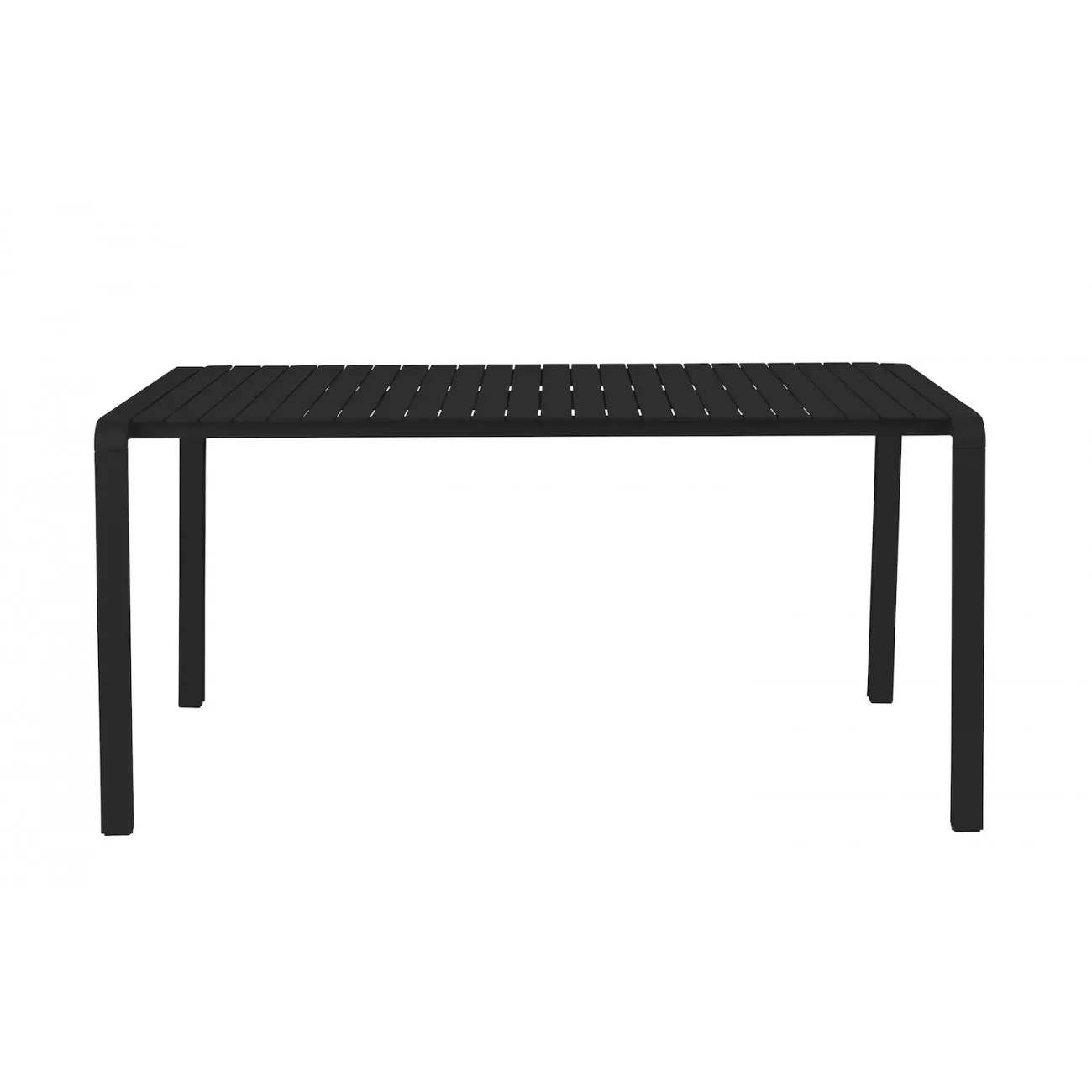 VONDEL - Gartentisch aus schwarzem Aluminium L168