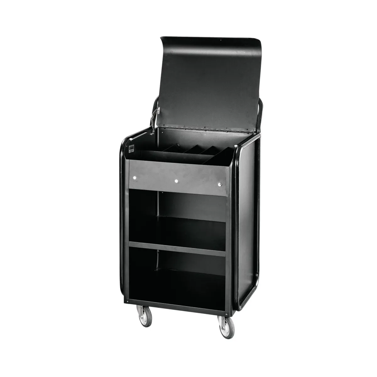 Wäschewagen mit einem Sack, 95 x 58 x 84 cm, braun, Chromnickelstahl/Polyester