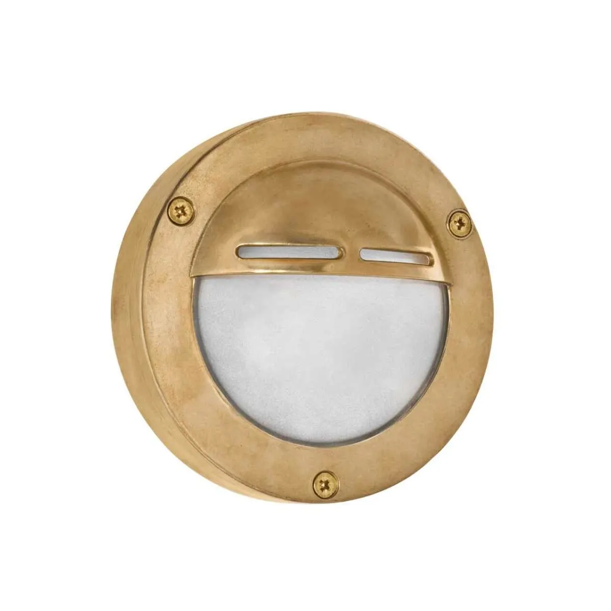 Wandleuchte Moretti Cocci Messingguss Halbschalenverblendung