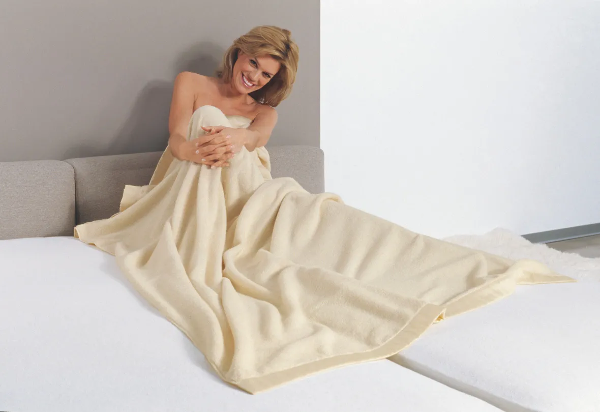 Weseta Decke DREAMPLAID, ivoire