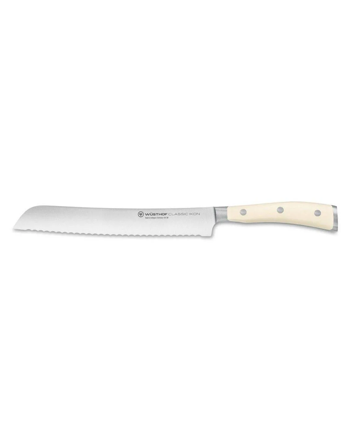 Wusthof Classic Ikon Crème Brotmesser 23 cm mit Wellenschliff