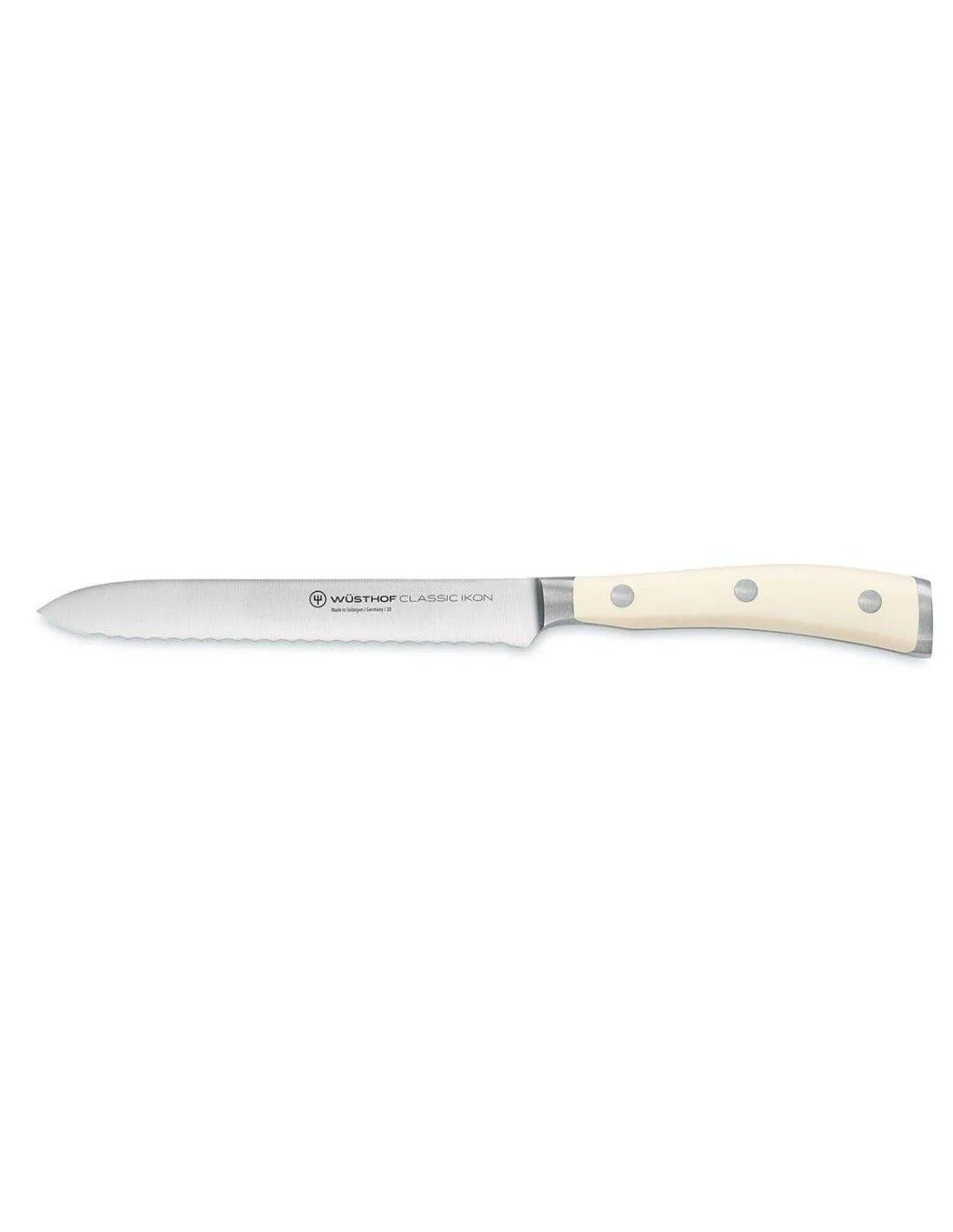 Wusthof Classic Ikon Crème Aufschnittmesser 14 cm mit Wellenschliff