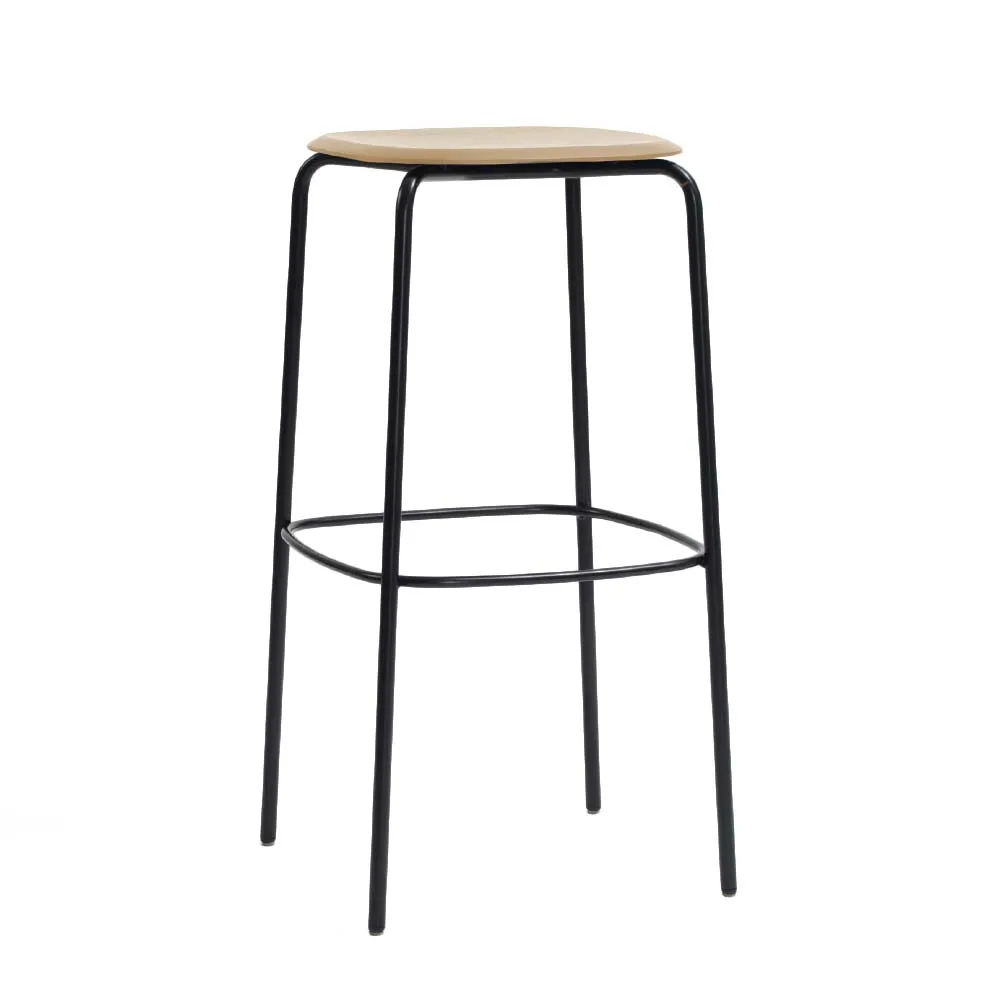 ZEITRAUM Barhocker - stapelbar "Okito" Holz & Metall